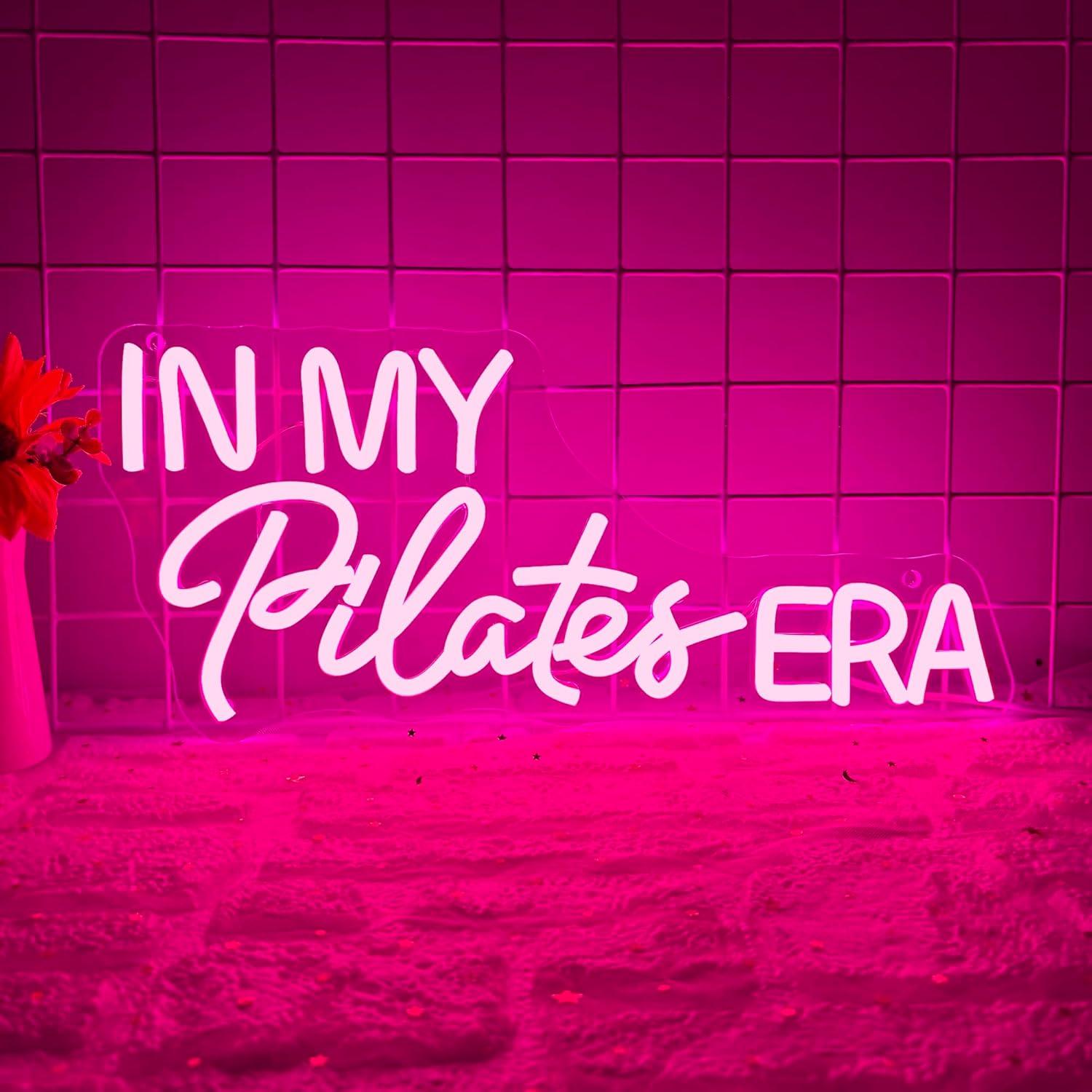 Pilates Yoga Room - Letrero Luminoso LED Regulable con la