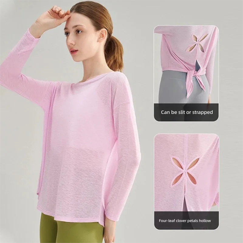 Pilates Yoga Joint - Blusa deportiva fina y transpirable de
