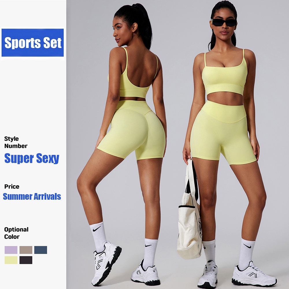 Pilates In Yoga Pants - Conjunto Deportivo Amarillo Cloud Hide para