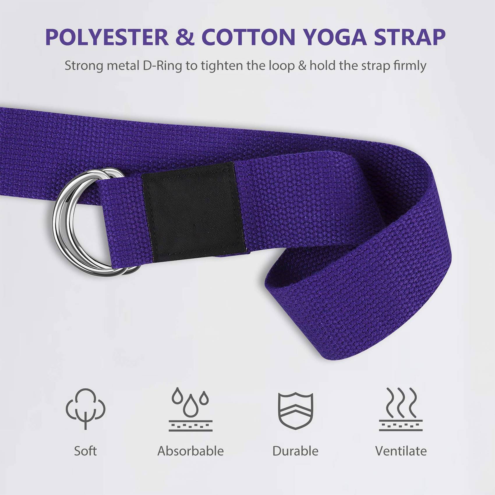 Pilates Yoga Block - AEB0-Conjunto de bloques y correas de