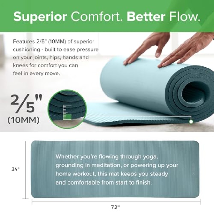 Esterilla de yoga gruesa, este - Pilates Yoga Joint reseña y precio