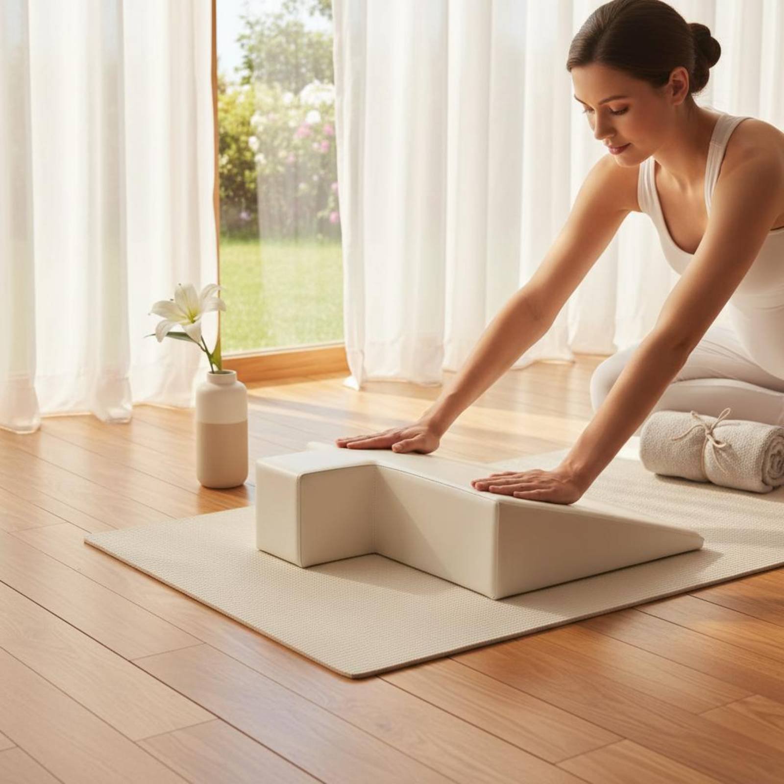 Bloque de cuña reformador de P - Pilates Yoga Block reseña y precio