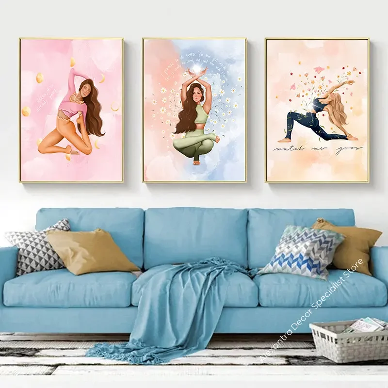 Pintura en lienzo de Pilates b - Pilates Yoga Room reseña y precio