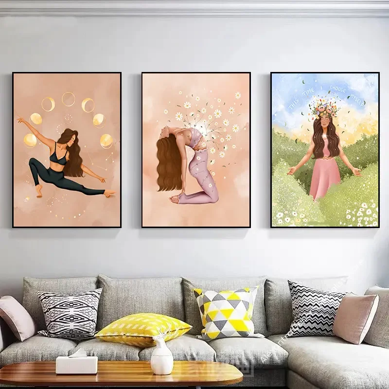 Pintura en lienzo de Pilates b - Pilates Yoga Room reseña y precio