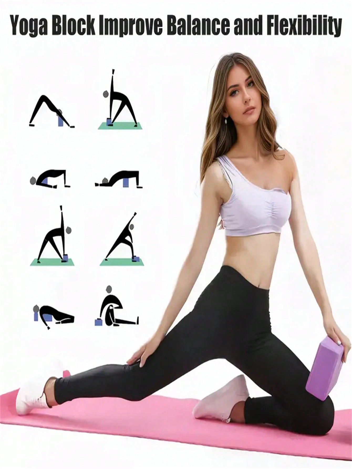1 bloque de yoga de espuma Eva - Pilates Yoga Block reseña y precio