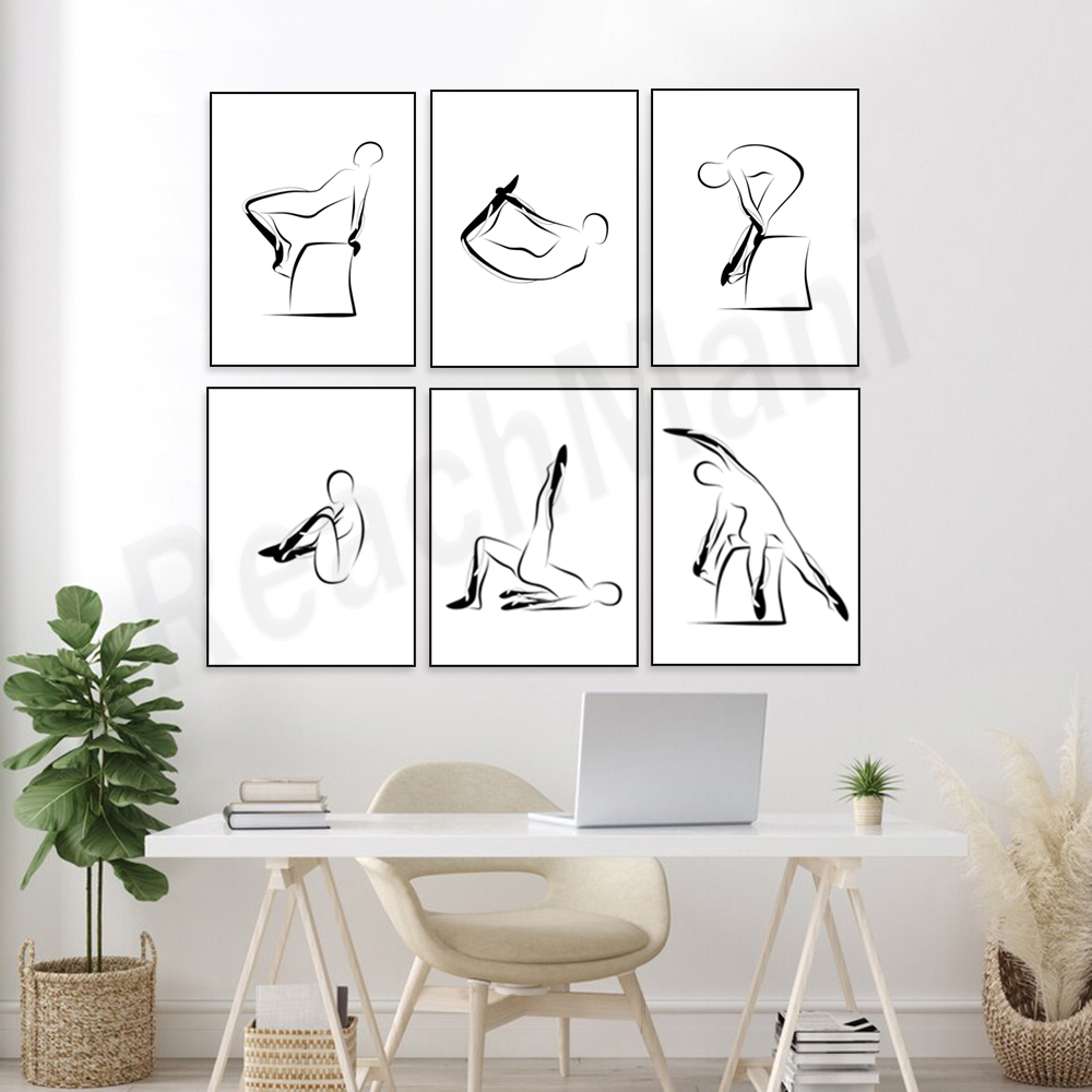 Carteles de Pilates, flexiones - Pilates Yoga Room reseña y precio