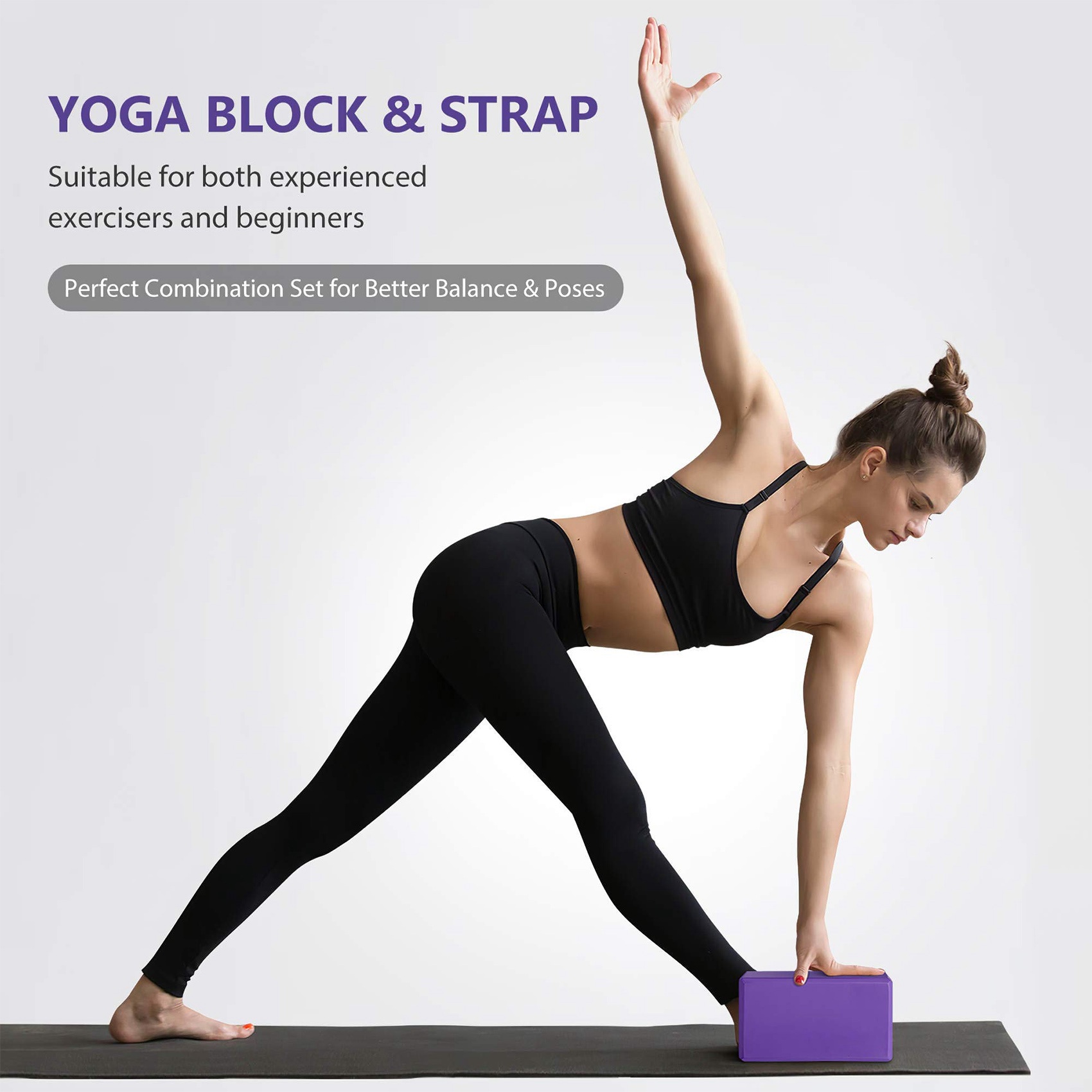 AEB0-Conjunto de bloques y cor - Pilates Yoga Block reseña y precio